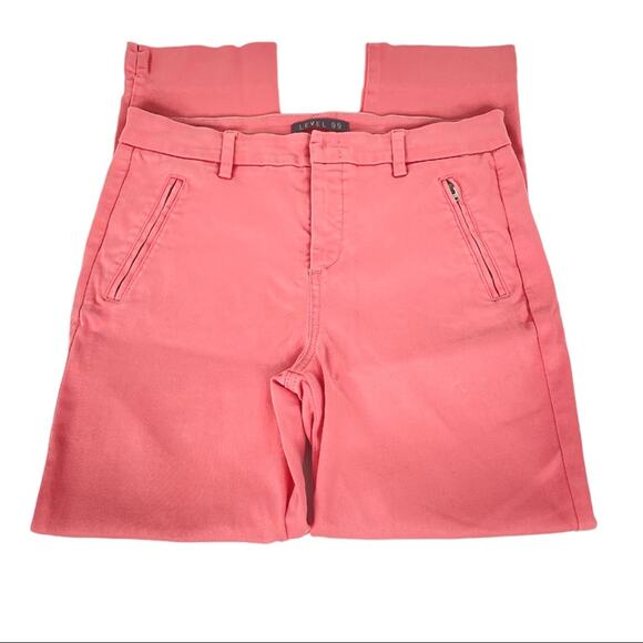 Level 99 Cropped Jeans Pink Colwater Size 29 - Picture 3 of 8